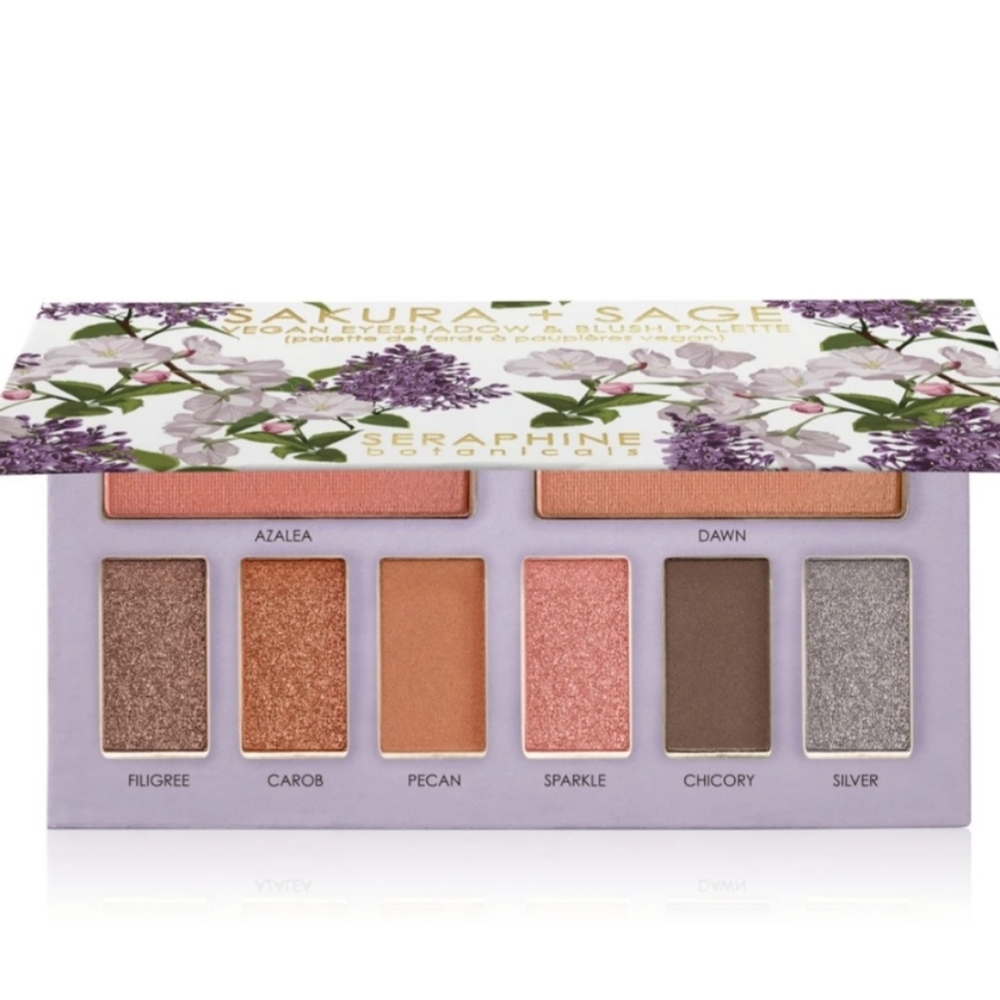 NIB Sakura + Sage-Vegan Eyeshadow & Blush Palette